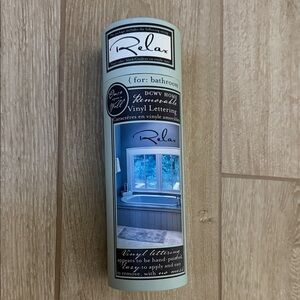 New! “Relax” Vinyl Lettering | Black